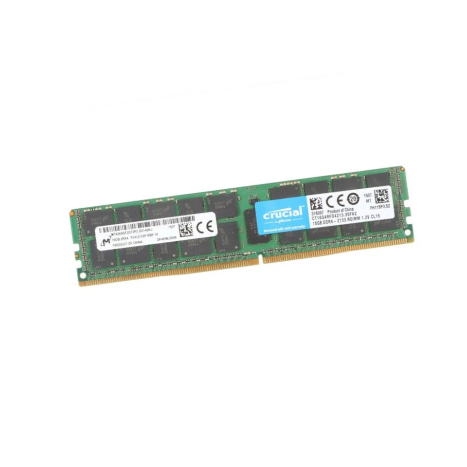 New Crucial 16GB DDR4 2133MHz PC4-17000 ECC Registered Memory Ram CT16G4RFD4213 - Image 4 of 4