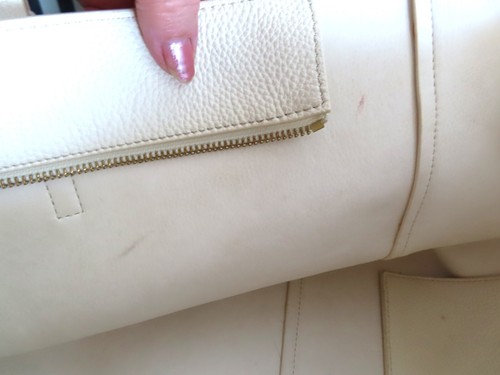 Oroton Margot Rare egg shell Large tote bag shopper ex cond genuine leather bag - Picture 16 of 23