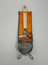 NOS Vintage 1983 Ekco 2 1/2โ Strainer 30957 Off White Handle Made in USA D7
