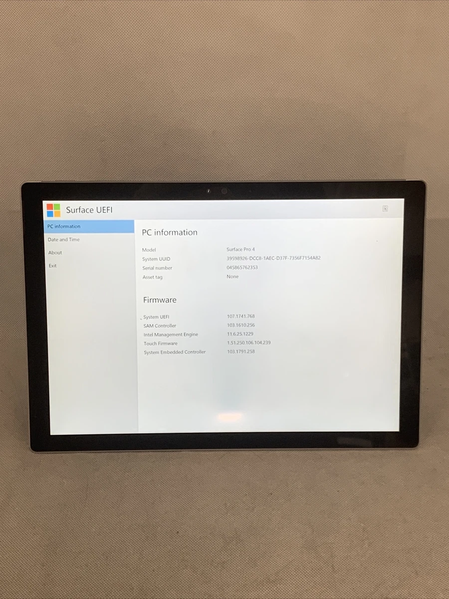Microsoft Surface Pro 4 12.3