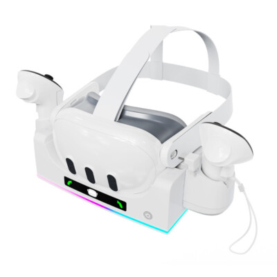 For Oculus Quest 3S/3 VR Wall Mount Charger Stand Headset Console Charging Dock