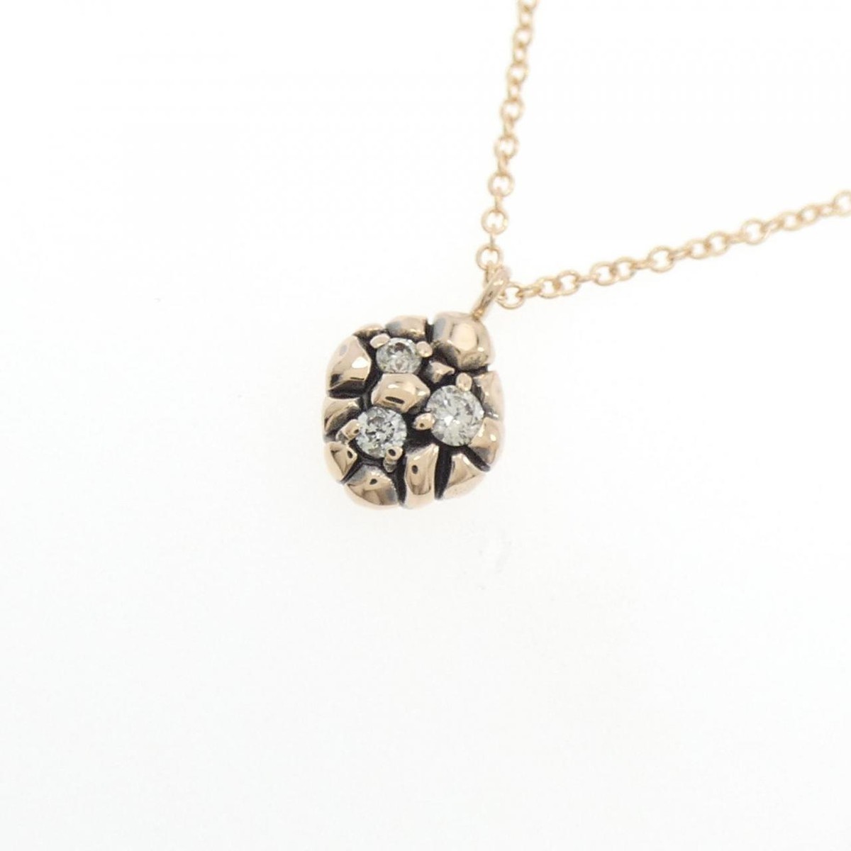 K18 アゲート Authentic K18PG K18BG Diamond Necklace #260-007-147-8968 | eBay