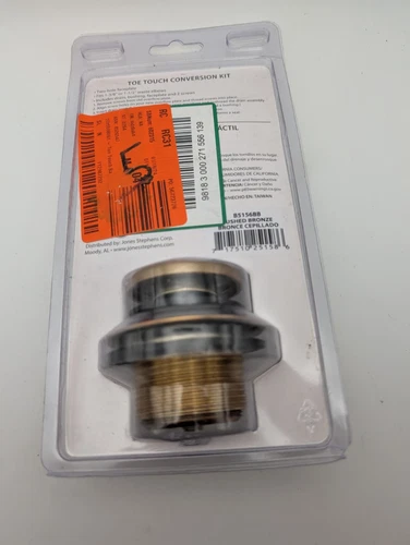 Jones Stephens 2 Hole Toe Touch Conversion Kit Metal Brushed Bronze B5156BB  - Picture 2 of 4