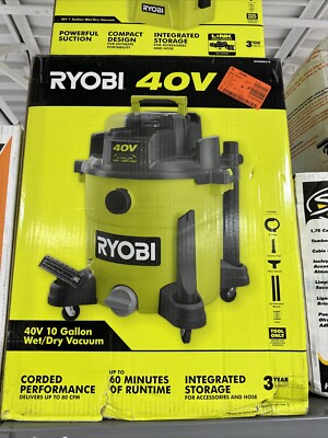 Ryobi 40V Cordless 10 Gallon Wet/Dry Vacuum TOOL ONLY RY40WD01B