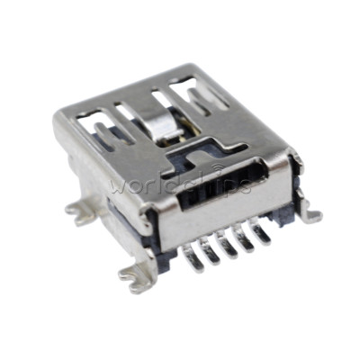 100Pcs Mini USB Type B Female 5-Pin SMT SMD Socket Jack Connector Port PCB Board