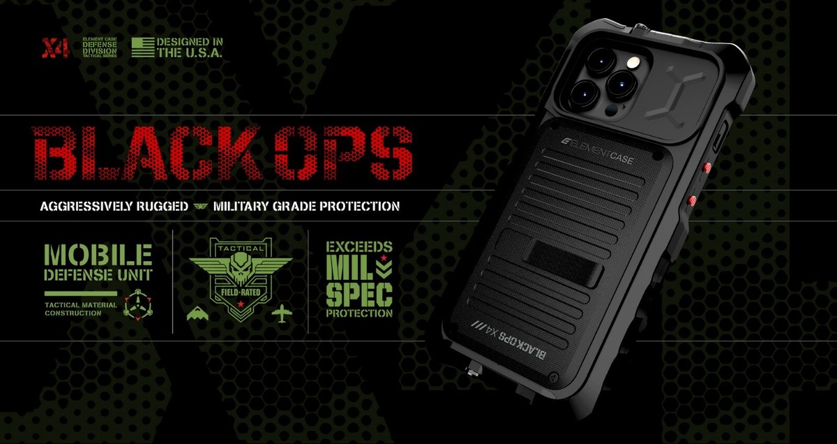 Element Case Black Ops X4 for iPhone 13 Pro 13 Pro Max Black Olive  color