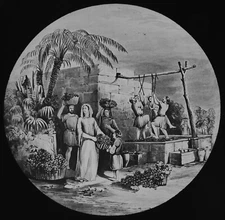 BIBLE MANNERS & CUSTOMS NO9 EARLY WINE MAKING Magic Lantern Slide C1888 RELIGION