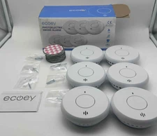 Ecoey Smoke Alarm Wireless Interconnectable 6 Pack,  FJ111-B