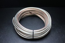 8 GAUGE CLEAR SPEAKER WIRE 10 FT AWG CABLE POWER GROUND STRANDED HOME CAR