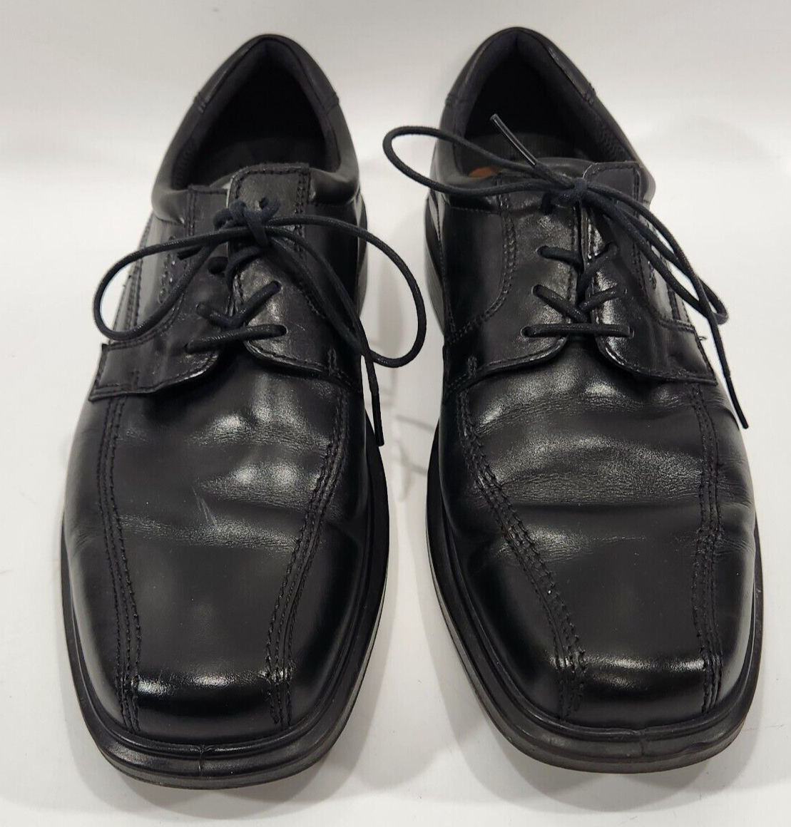 SAOLA Scarpe eleganti uomo Ecco Austin nere taglia 43 US 9 pelle Oxford punta quadrata stringate
