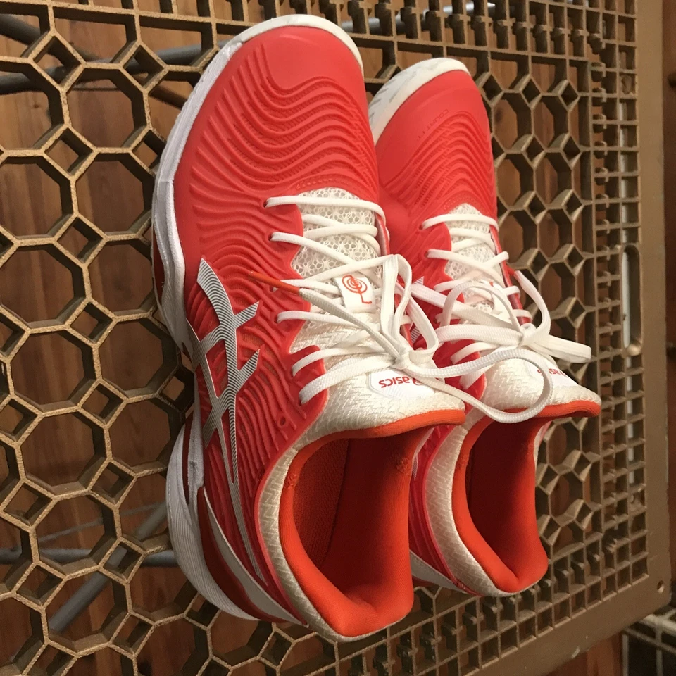 Asics Court FF Novak [1041A089]  Tennis  Shoe Orange/White US Size 6.5 Euro 39.5 - Image 2 of 4