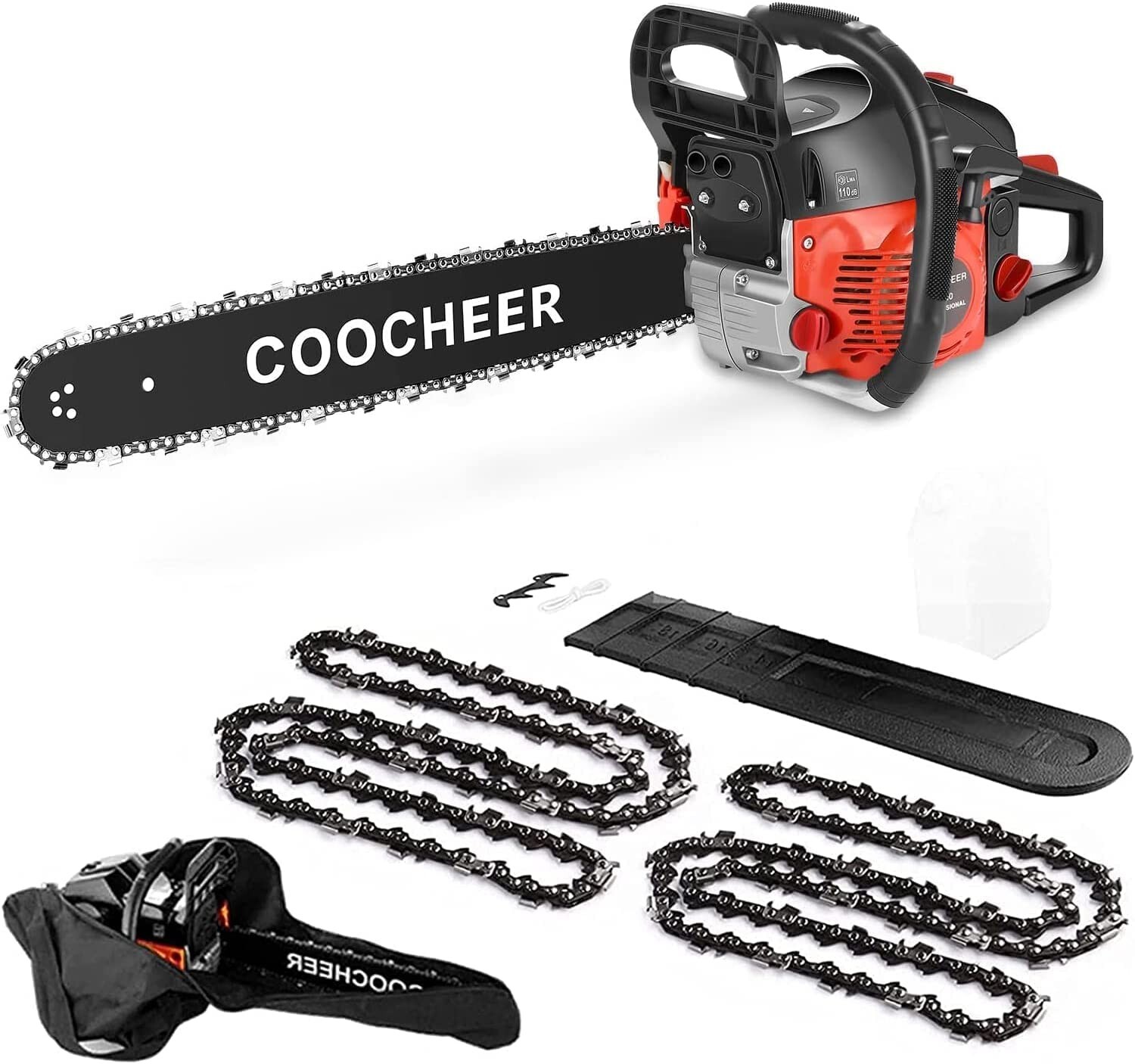 62cc 2-Cycle Gas Chainsaw Gasoline Powered Chain Saw 20