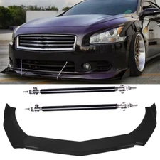Front Bumper Lip Splitter Spoiler Universal For 09-15 Nissan Maxima ST Glossy