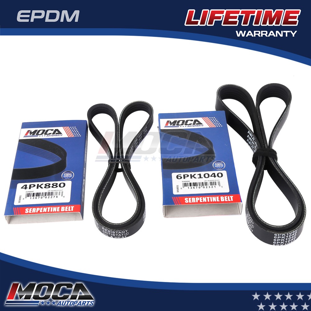 TOYOTA SIENNA EPDM Serpentine Belt Set ALTERNATOR AC PS 4PK880 6PK1040