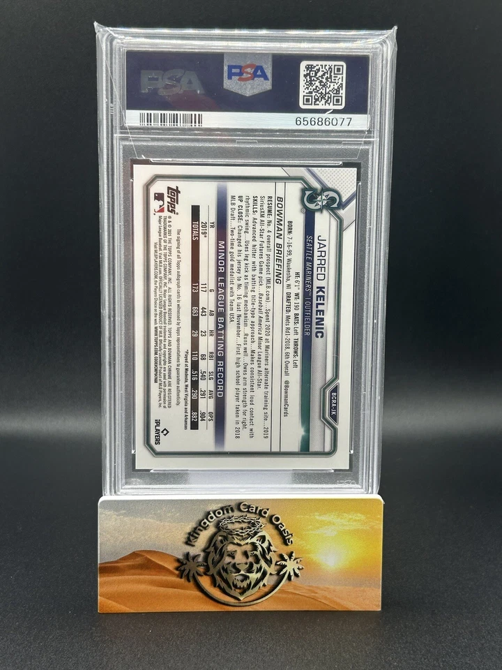 💥2021 Bowman Chrome - Rookie Autographs #BCRA-JK Jarred Kelenic (RC)💥Braves - Image 2 of 2