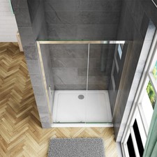 Shower Sliding Doors 6mm Tempered Glass H1850mm Shower Enclosure Cubicle Walk In