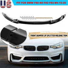 Gloss Black CS Style Front Lip Splitter For 2015-2010 2019 BMW F80 M3 F82 F83 M4