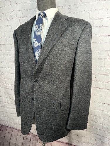 CROFT & BARROW Mens Brown PURE WOOL Classic Fit Sport Coat Blazer Jacket 42R - Picture 2 of 9