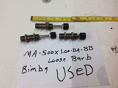 (3) Mead MA-500x1.00-DB-BB Mini Air Cylinder, 1/2'' Bore x 1.00 Stroke. USED