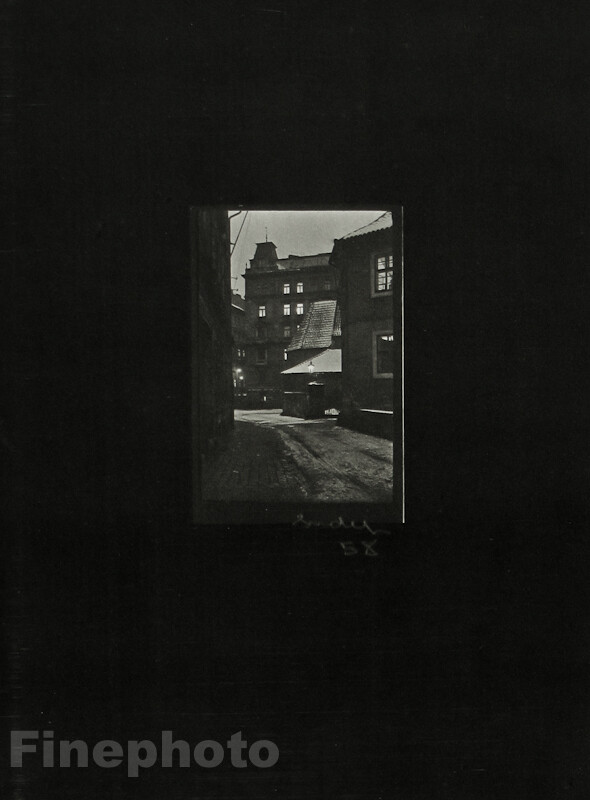 1958/78 Vintage JOSEF SUDEK Prague By Night Cityscape Photo