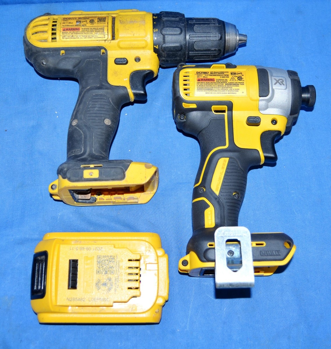 DEWALT DCD771 20V Cordless Compact Drill, Dewalt DCF887 Impact Driver 20  Volt