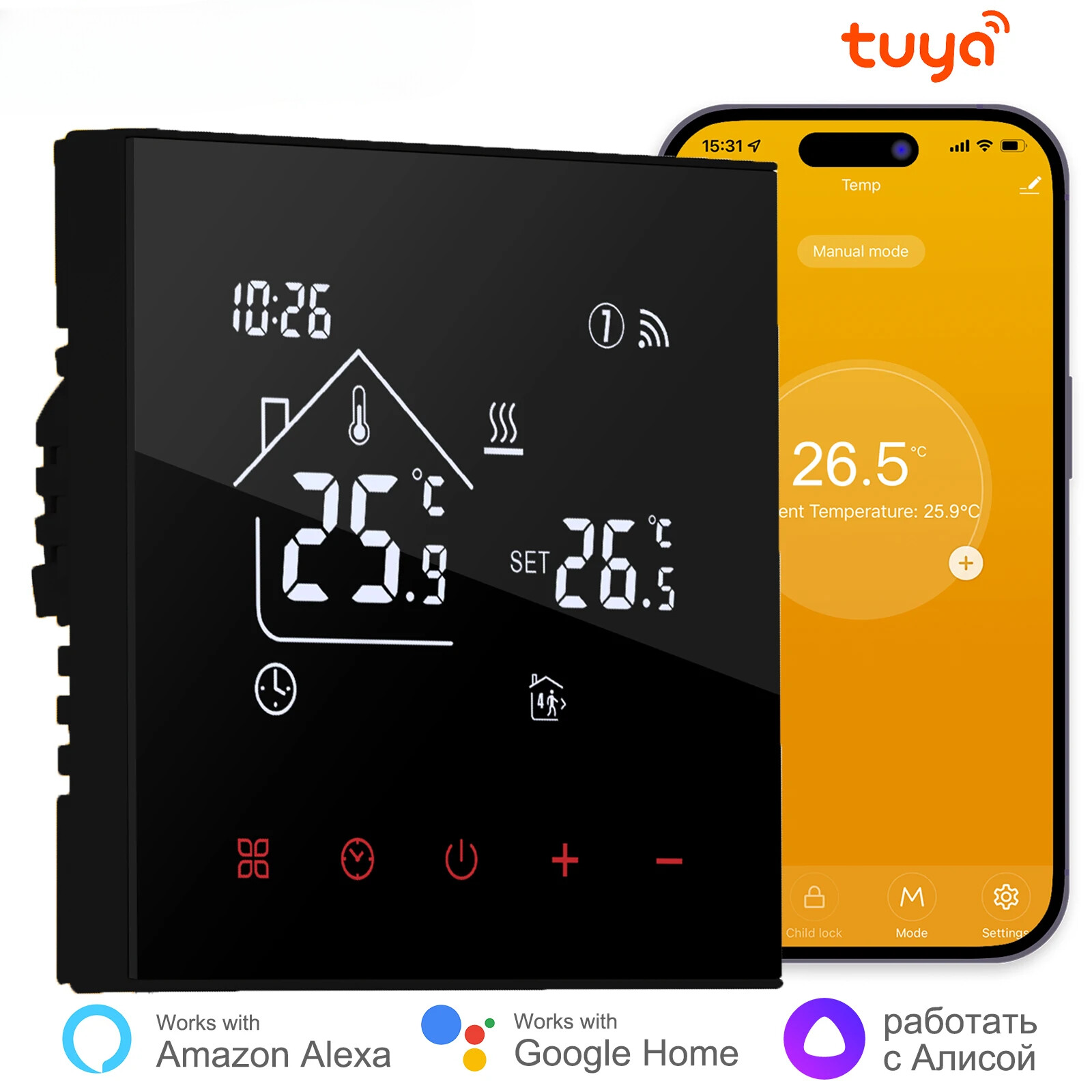 Smart Thermostat for Electric Warm Floor Heating Water Gas Boiler Temperature-image