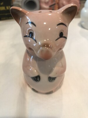 Vintage Goebel  Germany Salt  Shaker Pig     Lucky Chap  HTF M108