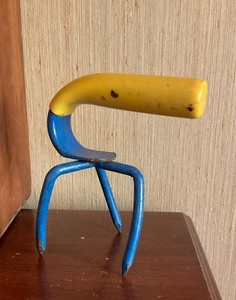 Small Cultivator - Weeder Blue /Yellow Metal Garden Tool
