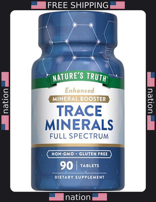 Nature's Truth Trace Minerals with Iodine - 90 Tablets, Non-GMO & Gluten Free