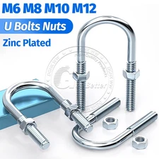 M6 M8 M10 M12 U Bolts Nuts Zinc Plated Pipe Metric Nominal Bore Sizes