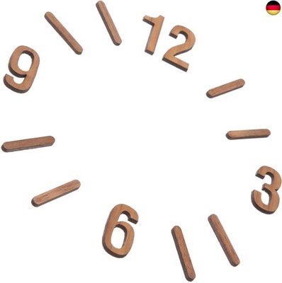 Wooden Letters Digital Clock Clock Numbers 3D DIY Wall Clock Numbers Set Replace