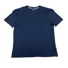 Hugo Boss Shirt Men Small Black Mercerize Cotton Short Sleeve T Shirt Waffle