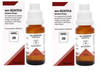 ADEL 39 Sciatica Drops Pack of 2 Natural Homeopathic Remedy for Nerve Wellness