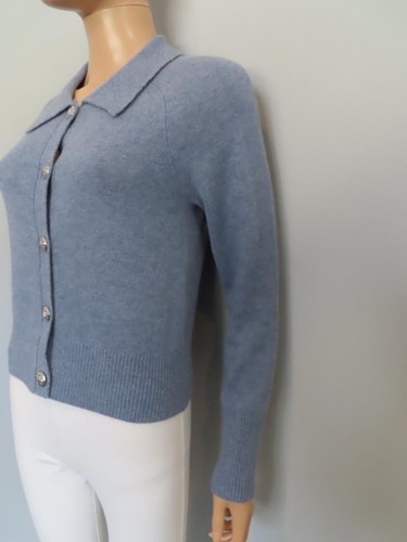 VERONICA BEARD Strickjacke schieferblau Cheshire Kaschmir Größe S - Bild 10 von 11
