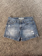 Vintage Old Navy Low Rise Shorts Womens 28 Pocket Denim Mini Distressed Y2K