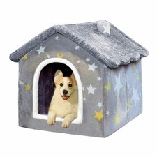 Dog House Indoor, Foldable Soft Kennel Bed Warm Cat Nest Puppy Cave with Cush...