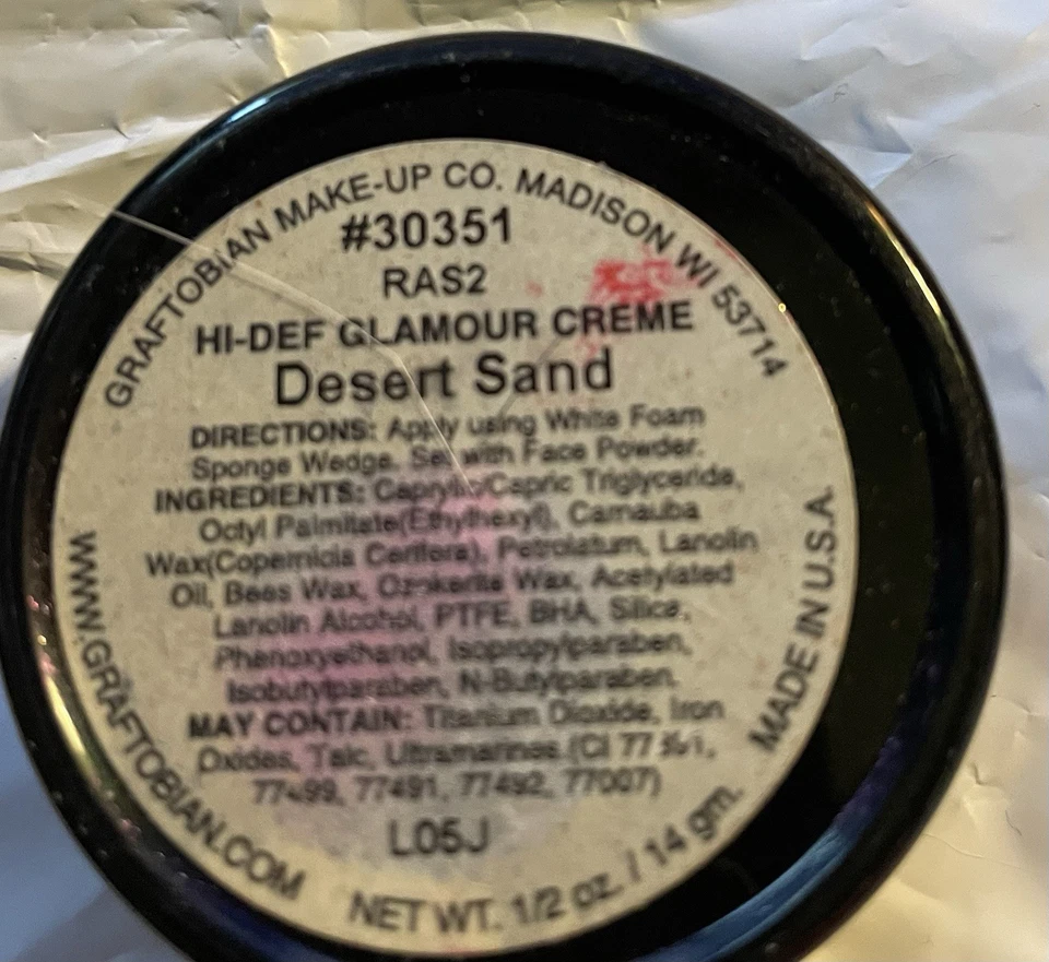 Graftobian косметический гламурный крем высокого разрешения песок пустыни 30351 - Изображение 2 из 2