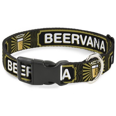 Plastic Clip Collar Beer Pint/BEERVANA Rays/Waves Black/Olive NARROW (US IMPORT)