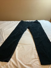 Levi s 505 Regular Fit Black Corduroy Jeans Men s 36x32 Cotton Blend Pants