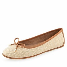 Aerosoles Women's PIA Ballet Flat, Natural Raffia, 6.5 Wide
