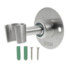 Stainless Steel Shower Head Bracket Adjustable Wall-mount Head Holder with Screw