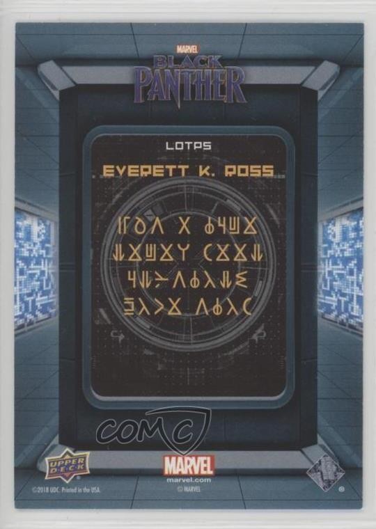 2018 Upper Deck Marvel Black Panther Language of the People Everett Ross K d8k thumbnail 2