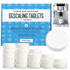 Espresso Machine Descaler Tablets to Remove Mineral Build Up - 20 Pack