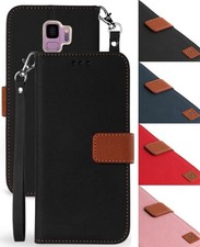 MAGNETIC FLAP WALLET CASE STAND + WRIST STRAP LANYARD FOR SAMSUNG GALAXY S9