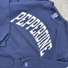 VTG Champion Pepperdine Sweatshirt Mens XL Blue Crewneck Pullover NCAA College