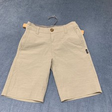 O'Neill Hybrid Shorts Boys 22 Beige Logo Standard Fit Stretch Moisture Wicking