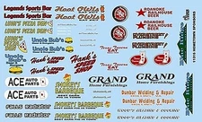 Gofer-Racing Hometown Sponsor Logos - Plastic Model Vehicle Decal - 1/24 Scale