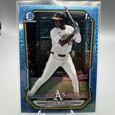 2026 Bowman Edgar Montero 1st Chrome Blue /499 #BCP-139 Athletics