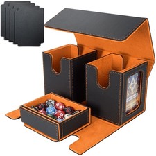 AFIING MTG Commander Deck Box 200 Double Sleeved Cards Storage, 3in1 Magnetic...