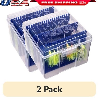 Large Big Mouth Spinnerbait Box 2 Pack Tackle Storage Organizer Anti-Corrosion